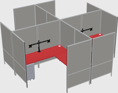 现代模块化四边形l型面板系统