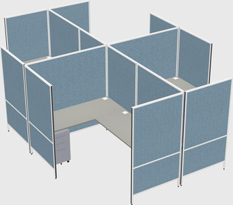 Modern modular quad l-shaped panel system