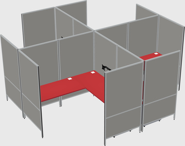 现代模块化四边形l型面板系统