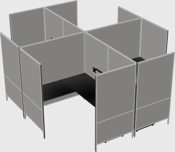 现代模块化四边形l型面板系统