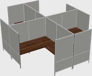 Système de panneaux modulaires modernes en forme de l quadruple