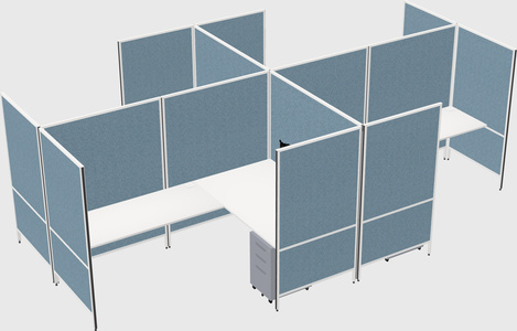 Modern modular quad l-shaped panel system