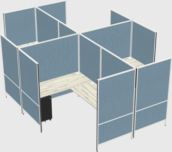 Modern modular quad l-shaped panel system
