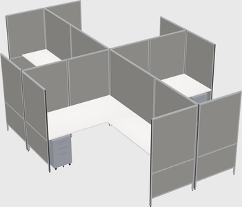 Modern modular quad l-shaped panel system