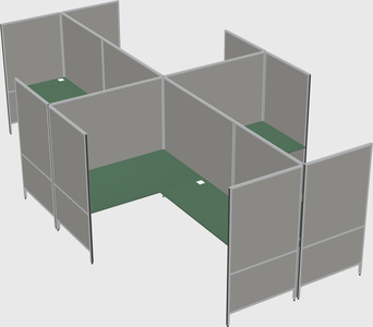 现代模块化四边形l型面板系统