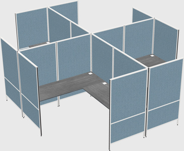 Système de panneaux modulaires modernes en forme de l quadruple