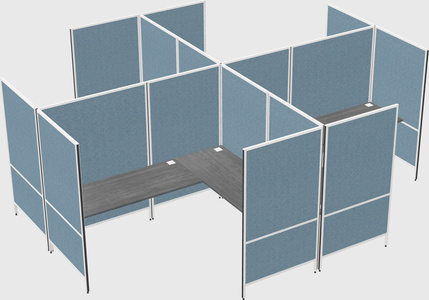 Système de panneaux modulaires modernes en forme de l quadruple