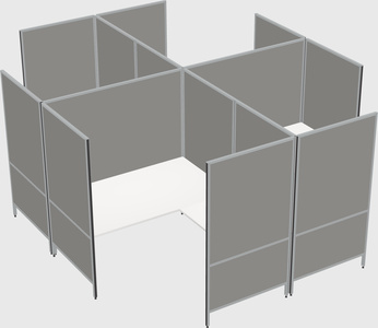 Système de panneaux modulaires modernes en forme de l quadruple
