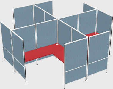 Modern modular quad l-shaped panel system