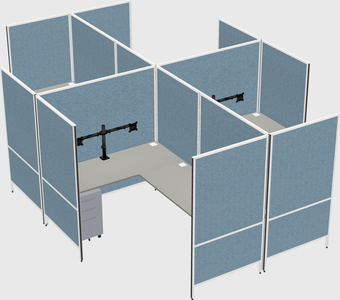 Modern modular quad l-shaped panel system