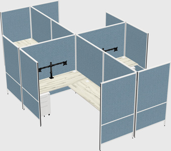 Modern modular quad l-shaped panel system