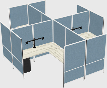 Système de panneaux modulaires modernes en forme de l quadruple
