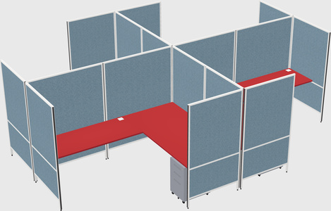 Modern modular quad l-shaped panel system