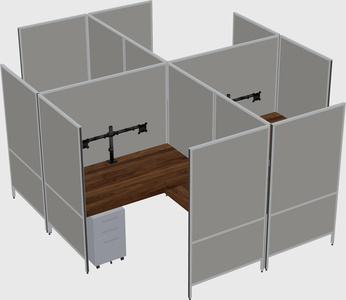 现代模块化四边形l型面板系统