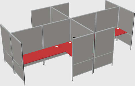Système de panneaux modulaires modernes en forme de l quadruple