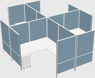 Modern modular quad l-shaped panel system