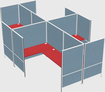 Système de panneaux modulaires modernes en forme de l quadruple