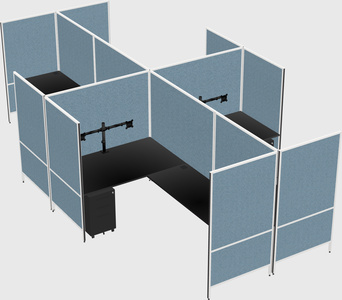 Modern modular quad l-shaped panel system