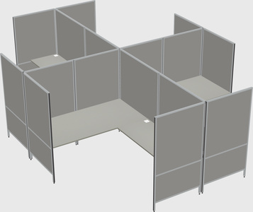 现代模块化四边形l型面板系统