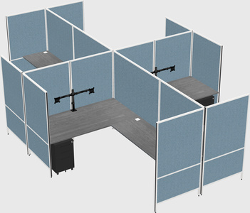 Système de panneaux modulaires modernes en forme de l quadruple