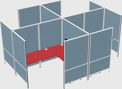 Modern modular quad l-shaped panel system