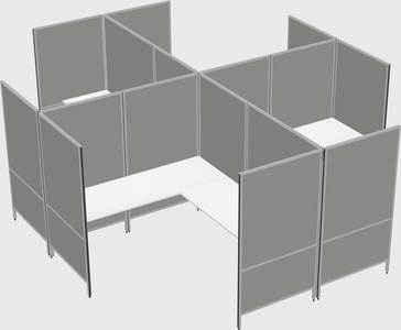 现代模块化四边形l型面板系统