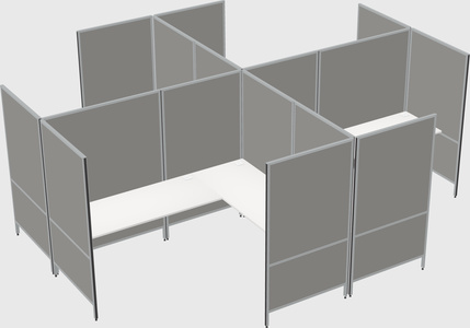现代模块化四边形l型面板系统