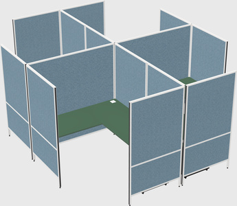 Modern modular quad l-shaped panel system