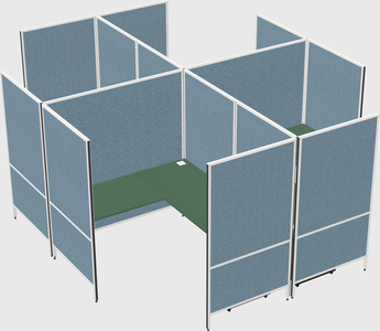 Modern modular quad l-shaped panel system