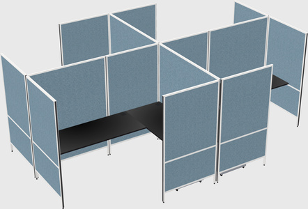 Modern modular quad l-shaped panel system
