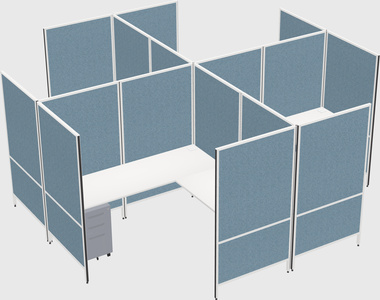 Système de panneaux modulaires modernes en forme de l quadruple
