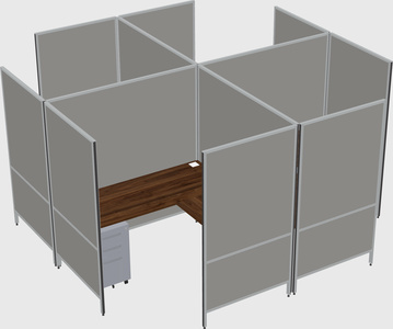 现代模块化四边形l型面板系统