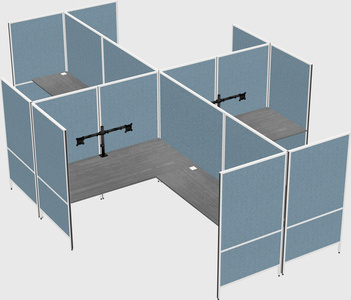 现代模块化四边形l型面板系统