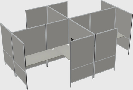 Modern modular quad l-shaped panel system