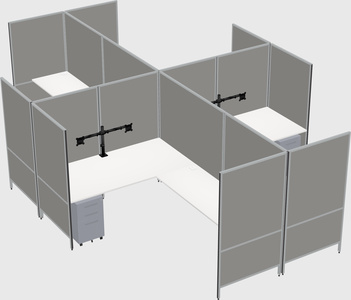 现代模块化四边形l型面板系统