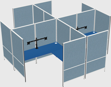现代模块化四边形l型面板系统
