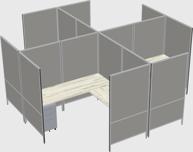 Système de panneaux modulaires modernes en forme de l quadruple