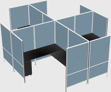 Modern modular quad l-shaped panel system