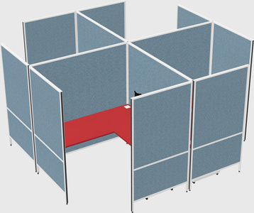 Modern modular quad l-shaped panel system
