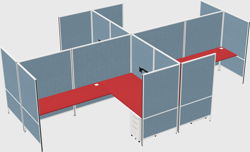 Système de panneaux modulaires modernes en forme de l quadruple