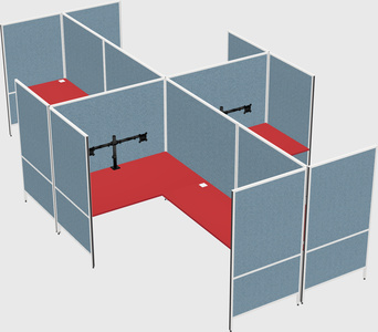 Modern modular quad l-shaped panel system