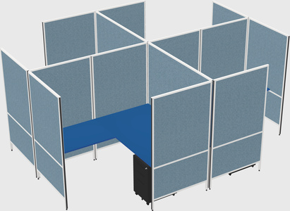 Système de panneaux modulaires modernes en forme de l quadruple