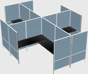 Système de panneaux modulaires modernes en forme de l quadruple