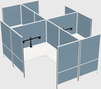 Système de panneaux modulaires modernes en forme de l quadruple