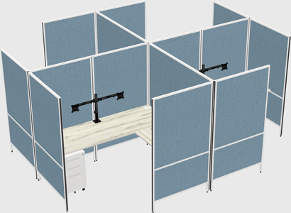 现代模块化四边形l型面板系统