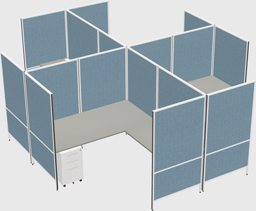 Modern modular quad l-shaped panel system