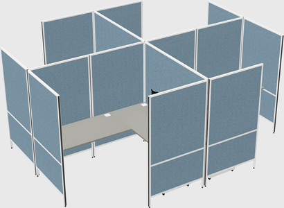 Modern modular quad l-shaped panel system