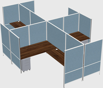 Modern modular quad l-shaped panel system