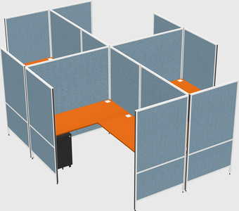 Système de panneaux modulaires modernes en forme de l quadruple