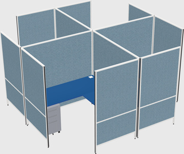 Modern modular quad l-shaped panel system